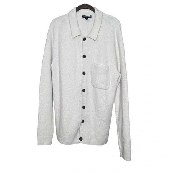 Treasure & Bond Knit Button Front Cardigan Shirt Jacket Neutral Minimalist - Picture 3 of 6